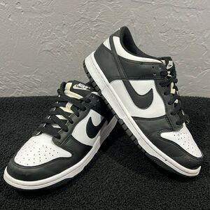 🔥🔥 NIKE DUNK LOW “PANDA” Retro Sneaker Shoes Big Kids Sz 7Y - EXCELLENT Dunks
